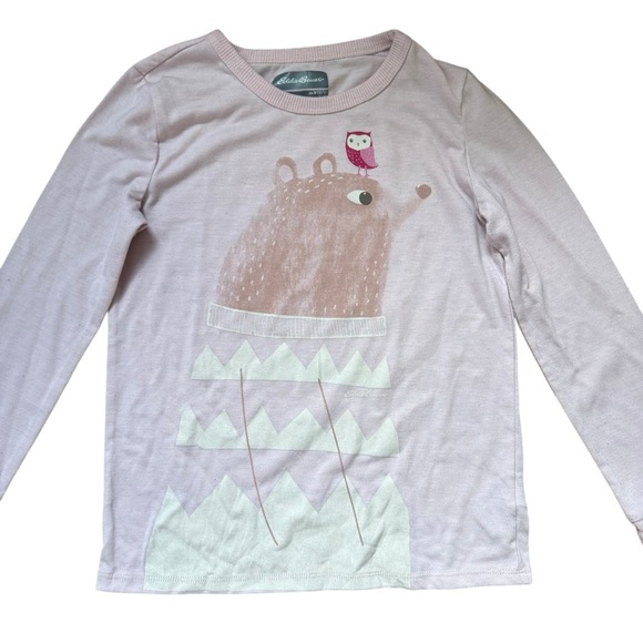 4/$25 Eddie Bauer Girls Pink Plaid 2 Piece Pajama Set Size Medium Fleece Pants - Picture 3 of 11